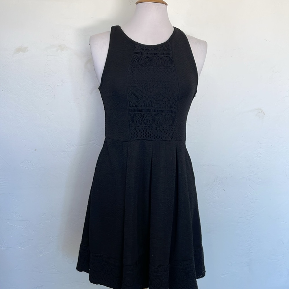 exhilaration Polyester Blend Little Black Dress with Dramatic Open Back …